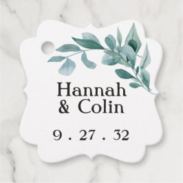 Eucalyptus Greenery Lijst Green Blue White Fancy Bedankjes Labels