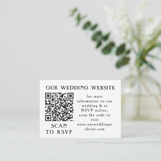 Eucalyptus Greenery Lijst Green Blue White Web QR Informatiekaartje (Staand voorkant)