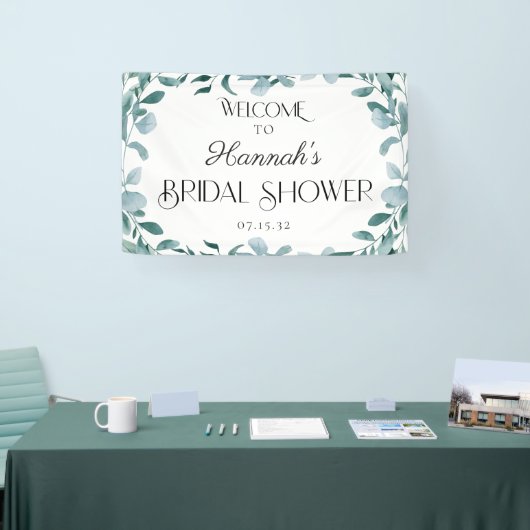 Eucalyptus Greenery Lijst Green Shower Welkom Spandoek (Beurs)