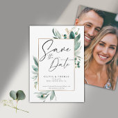 Eucalyptus Greenery Lijst Moderne foto bruiloft Save The Date