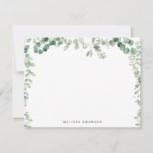 eucalyptus greenery lijst note card notitiekaartje (Voorkant)