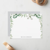 eucalyptus greenery lijst note card notitiekaartje (Voorkant / Achterkant in situ)