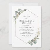 eucalyptus greenery lijst repetitief diner kaart (Voorkant)