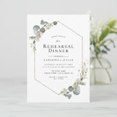 eucalyptus greenery lijst repetitief diner kaart (Staand voorkant)