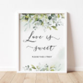 Eucalyptus greenery Love is zoete Poster