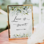 Eucalyptus greenery Love is zoete Poster<br><div class="desc">Eucalyptus greenery Love is een zoet Poster. Tafelteken vrijgezellenfeest. Overeenkomende objecten beschikbaar.</div>