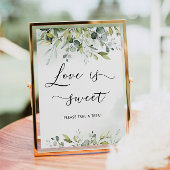 Eucalyptus greenery Love is zoete Poster