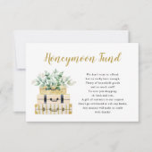 Eucalyptus Greenery Luggage Honeymoon Kaart (Voorkant)