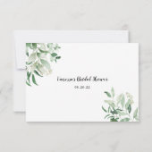 Eucalyptus Greenery Luggage Honeymoon Kaart (Achterkant)