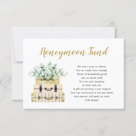 Eucalyptus Greenery Luggage Honeymoon Kaart