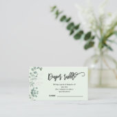 Eucalyptus Greenery | Luierscheur | Baby Shower Informatiekaartje (Staand voorkant)
