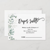 Eucalyptus Greenery | Luierscheur | Baby Shower Informatiekaartje (Voorkant / Achterkant)