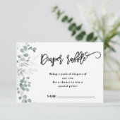 Eucalyptus Greenery | Luierscheur | Baby Shower Informatiekaartje (Staand voorkant)