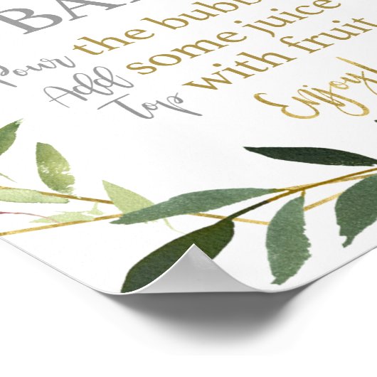 Eucalyptus Greenery Mam osa-teken Poster (Hoek)