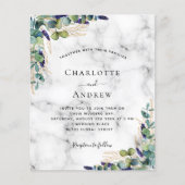 Eucalyptus greenery marble bruiloft (Voorkant)