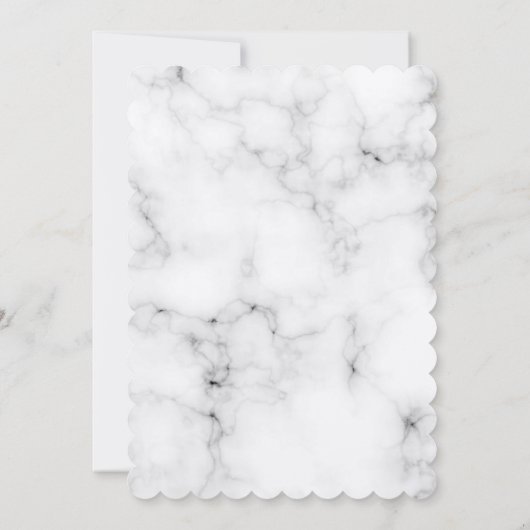 Eucalyptus greenery marmer luxe bruiloft kaart (Achterkant)