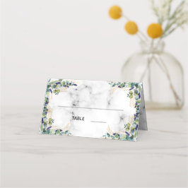 Eucalyptus greenery marmer noemt bruiloft plaatskaartje