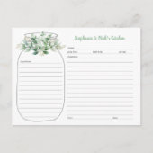 Eucalyptus Greenery Mason Jar Recipe Kaarten (Voorkant)