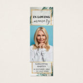 Eucalyptus Greenery Memorial Funeral Bladwijzer Mini Visitekaartjes (Voorkant)