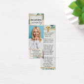 Eucalyptus Greenery Memorial Funeral Bladwijzer Mini Visitekaartjes (Bureau)