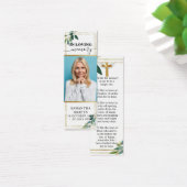 Eucalyptus Greenery Memorial Funeral Bladwijzer Mini Visitekaartjes (Bureau)