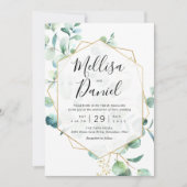 Eucalyptus Greenery met Geometrisch Lijst Kaart (Voorkant)