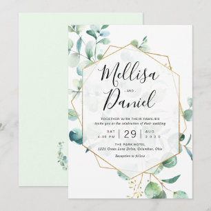 Eucalyptus Greenery met Geometrisch Lijst Kaart