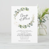 eucalyptus greenery met uitstel van huwelijkskaart kaart (Staand voorkant)