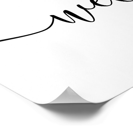 Eucalyptus Greenery Minimal Weddenschap Welkomstbo Poster (Hoek)