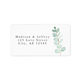 Eucalyptus Greenery Minimalist Weddenschap Etiket