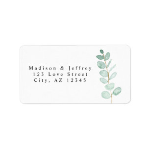 Eucalyptus Greenery Minimalist Weddenschap Etiket