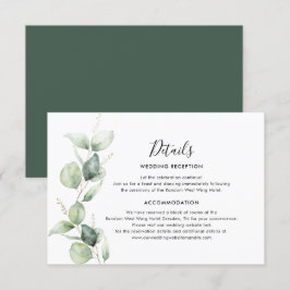 Eucalyptus Greenery Minimalist Weddenschap Informatiekaartje