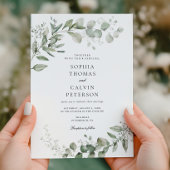 Eucalyptus Greenery Minimalist Weddenschap Kaart