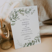 Eucalyptus Greenery Minimalist Weddenschap Kaart