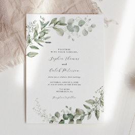 Eucalyptus Greenery Minimalist Weddenschap Kaart