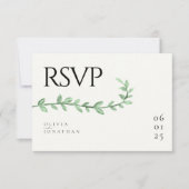 Eucalyptus Greenery Minimalist Weddenschap RSVP Kaartje (Voorkant)