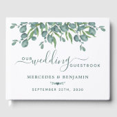 Eucalyptus Greenery Modern Foliage Wedding Gastenboek (Voorkant)