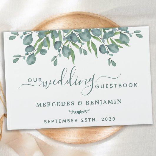 Eucalyptus Greenery Modern Foliage Wedding Gastenboek