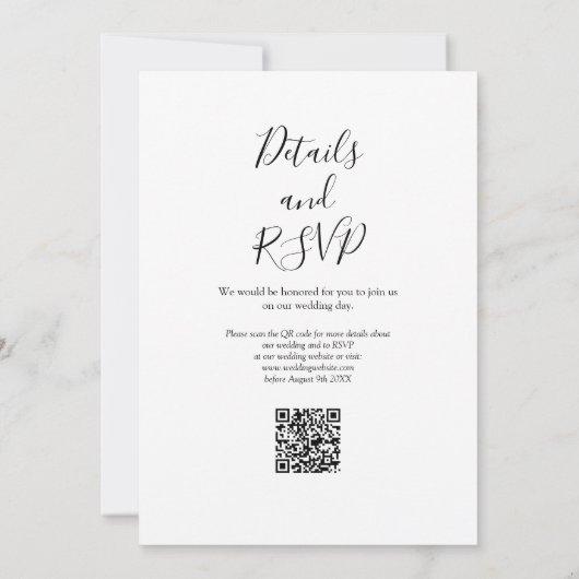 Eucalyptus Greenery Modern QR Code Weddenschap Kaart (Achterkant)