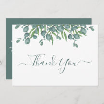 Eucalyptus Greenery Modern Sage Script Weddenschap