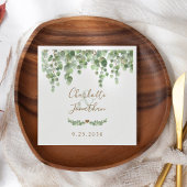 Eucalyptus Greenery Modern Simple Wedding Napkins Servet