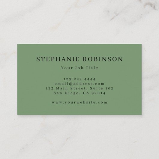 Eucalyptus Greenery Modern Visitekaartje (Achterkant)