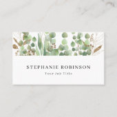 Eucalyptus Greenery Modern Visitekaartje (Voorkant)