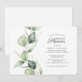 Eucalyptus Greenery Modern Vrijgezellenfeest Kaart (Voorkant / Achterkant)