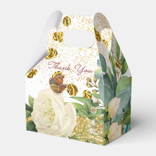 Eucalyptus Greenery Modern Wedding Favor Box Bedankdoosjes (Achterkant)