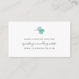 Eucalyptus greenery monogram bruiloft RSVP online Informatiekaartje