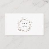 Eucalyptus greenery monogram bruiloft RSVP online Informatiekaartje (Achterkant)