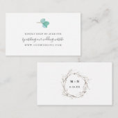 Eucalyptus greenery monogram bruiloft RSVP online Informatiekaartje (Voorkant / Achterkant)