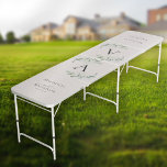 Eucalyptus Greenery Monogram Weddenschap Beer Pong Tafel<br><div class="desc">Dit prachtige ontwerp met zijn waterverf eucalyptusgrienery kan gepersonaliseerd worden met de namen van het paar en de trouwdatum.</div>