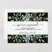 Eucalyptus Greenery Moving Announcement Briefkaart (Voorkant / Achterkant)